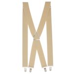 Fashion, accesorii si bijuterii - Barbati - Accesorii barbati - Alte accesorii barbati - Bretele adulti unisex, Buticcochet, din material sintetic elastic, cu 3 inchizatori metalice, 35 mm, Bej - BR512 - Infinity.ro