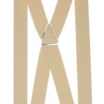 Fashion, accesorii si bijuterii - Barbati - Accesorii barbati - Alte accesorii barbati - Bretele adulti unisex, Buticcochet, din material sintetic elastic, cu 3 inchizatori metalice, 35 mm, Bej - BR512 - Infinity.ro