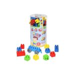 Jucarii, Copii si Bebe - Jucarii si jocuri - Seturi de constructie si cuburi - Cuburi si caramizi - Set 72 cuburi de construit, cutie cilindrica, Best Toys - Infinity.ro