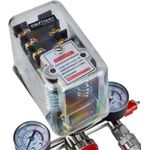 Casa si Gradina - Electrice - Echipamente electrice - Compresoare - Presostat trifazat pentru compresor KraftDele KD2169 cu tripla conexiune, 2 manometre si 2 cuple rapide - Infinity.ro