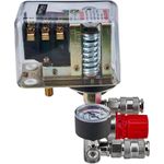 Casa si Gradina - Electrice - Echipamente electrice - Compresoare - Presostat trifazat pentru compresor KraftDele KD2169 cu tripla conexiune, 2 manometre si 2 cuple rapide - Infinity.ro