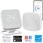 Casa si Gradina - Termice - Centrale termice si accesorii - Accesorii incalzire - BIRAI MirrorTherm Smart Thermostat Wireless, WiFi, Tuya, Alexa, Google, Receiver, Heating/Cooling, White - Infinity.ro