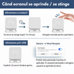 Casa si Gradina - Termice - Centrale termice si accesorii - Accesorii incalzire - BIRAI MirrorTherm Smart Thermostat Wireless, WiFi, Tuya, Alexa, Google, Receiver, Heating/Cooling, White - Infinity.ro