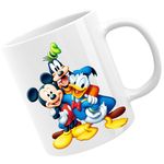 Casa si Gradina - Bucatarie si vesela - Cani si pahare - Cani si cesti - Cana Mickey Mouse Gooffy Donald Duck Friends Disney, alba,  330 ml - Infinity.ro