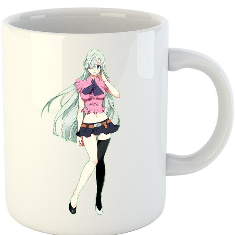 Casa si Gradina - Bucatarie si vesela - Cani si pahare - Cani si cesti - Cana Seven Deadly Sins Elizabeth Bishoujo Manga Kakalot, alba,  330 ml - Infinity.ro