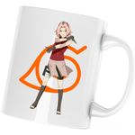 Casa si Gradina - Bucatarie si vesela - Cani si pahare - Cani si cesti - Cana Naruto Sakura Haruno Sasuke Anime Manga, alba, 330 ml - Infinity.ro