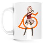 Casa si Gradina - Bucatarie si vesela - Cani si pahare - Cani si cesti - Cana Naruto Sakura Haruno Sasuke Anime Manga, alba, 330 ml - Infinity.ro