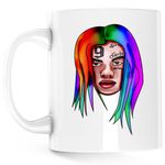 Casa si Gradina - Bucatarie si vesela - Cani si pahare - Cani si cesti - Cana Tekashi Face 6ix9ine Rap, alba, 330 ml - Infinity.ro