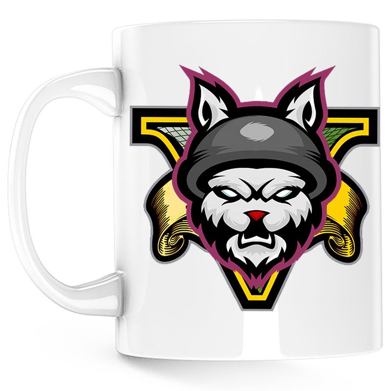 Casa si Gradina - Bucatarie si vesela - Cani si pahare - Cani si cesti - Cana Soldier Cat GTA V, alba, 330 ml - Infinity.ro