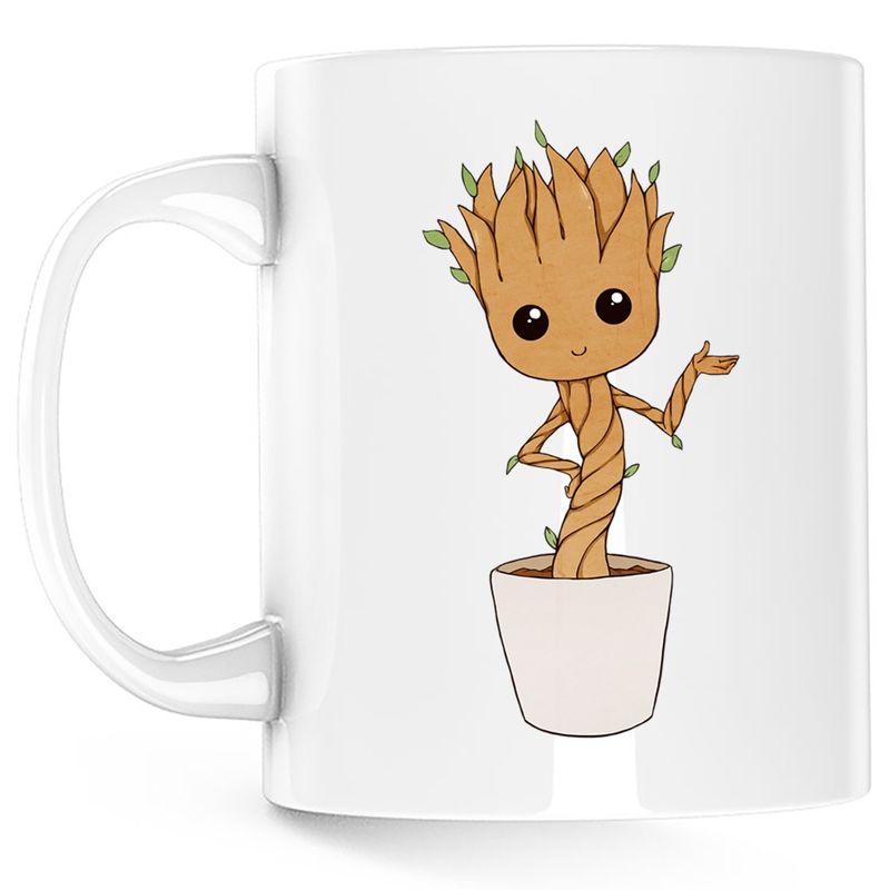 Casa si Gradina - Bucatarie si vesela - Cani si pahare - Cani si cesti - Cana Baby Groot Dragobete Valentines Day Bebe, alba, 330 ml - Infinity.ro
