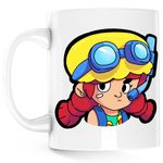 Casa si Gradina - Bucatarie si vesela - Cani si pahare - Cani si cesti - Cana Jessie Minecraft Brawl Stars, alba, 330 ml - Infinity.ro