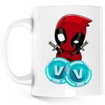 Casa si Gradina - Bucatarie si vesela - Cani si pahare - Cani si cesti - Cana eadpool Fortnite VBucks Ninja, alba, 330 ml - Infinity.ro