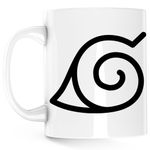 Casa si Gradina - Bucatarie si vesela - Cani si pahare - Cani si cesti - Cana Naruto Simbol Hidden Leaf Anime, alba, 330 ml - Infinity.ro