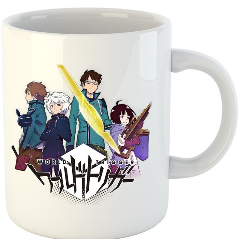 Casa si Gradina - Bucatarie si vesela - Cani si pahare - Cani si cesti - Cana World Trigger Logo Anime Sci-fi Otaku Action Shounen, alba,  330 ml - Infinity.ro