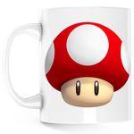 Casa si Gradina - Bucatarie si vesela - Cani si pahare - Cani si cesti - Cana Super Mario Bros Cap Ciuperca Video Game, alba, 330 ml - Infinity.ro