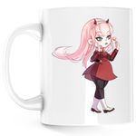 Casa si Gradina - Bucatarie si vesela - Cani si pahare - Cani si cesti - Cana Human-Klaxo Sapien Hybrid Anime Chibi, alba, 330 ml - Infinity.ro