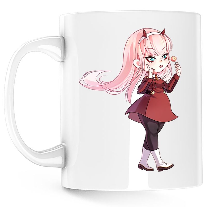 Casa si Gradina - Bucatarie si vesela - Cani si pahare - Cani si cesti - Cana Human-Klaxo Sapien Hybrid Anime Chibi, alba, 330 ml - Infinity.ro