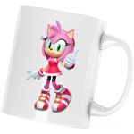 Casa si Gradina - Bucatarie si vesela - Cani si pahare - Cani si cesti - Cana Sonic Hedgehog Iubita Amy Rose, alba, 330 ml - Infinity.ro