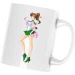 Casa si Gradina - Bucatarie si vesela - Cani si pahare - Cani si cesti - Cana Jupiter Sailor Moon Love Gift Anime, alba, 330 ml - Infinity.ro