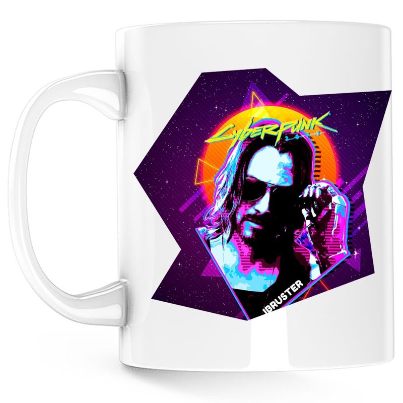 Casa si Gradina - Bucatarie si vesela - Cani si pahare - Cani si cesti - Cana Cyberpunk 2077 Keanu Reeves, alba, 330 ml - Infinity.ro