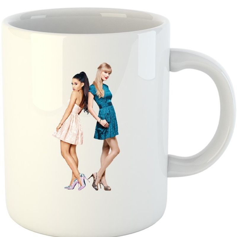 Casa si Gradina - Bucatarie si vesela - Cani si pahare - Cani si cesti - Cana Taylor Swift Ariana Grande Ladies Party, alba,  330 ml - Infinity.ro