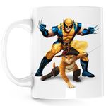 Casa si Gradina - Bucatarie si vesela - Cani si pahare - Cani si cesti - Cana Shrek Puss in the Boots Wolverine Animals Speak Universal, alba,  330 ml - Infinity.ro