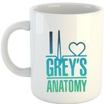 Casa si Gradina - Bucatarie si vesela - Cani si pahare - Cani si cesti - Cana Grey Anatomy Logo Heart Love Medics Gradient, alba,  330 ml - Infinity.ro