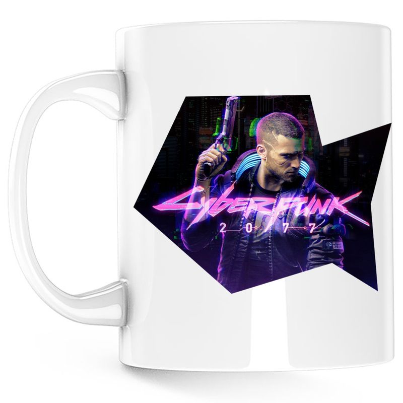 Casa si Gradina - Bucatarie si vesela - Cani si pahare - Cani si cesti - Cana Cyberpunk 2077 Future is Here Game, alba, 330 ml - Infinity.ro