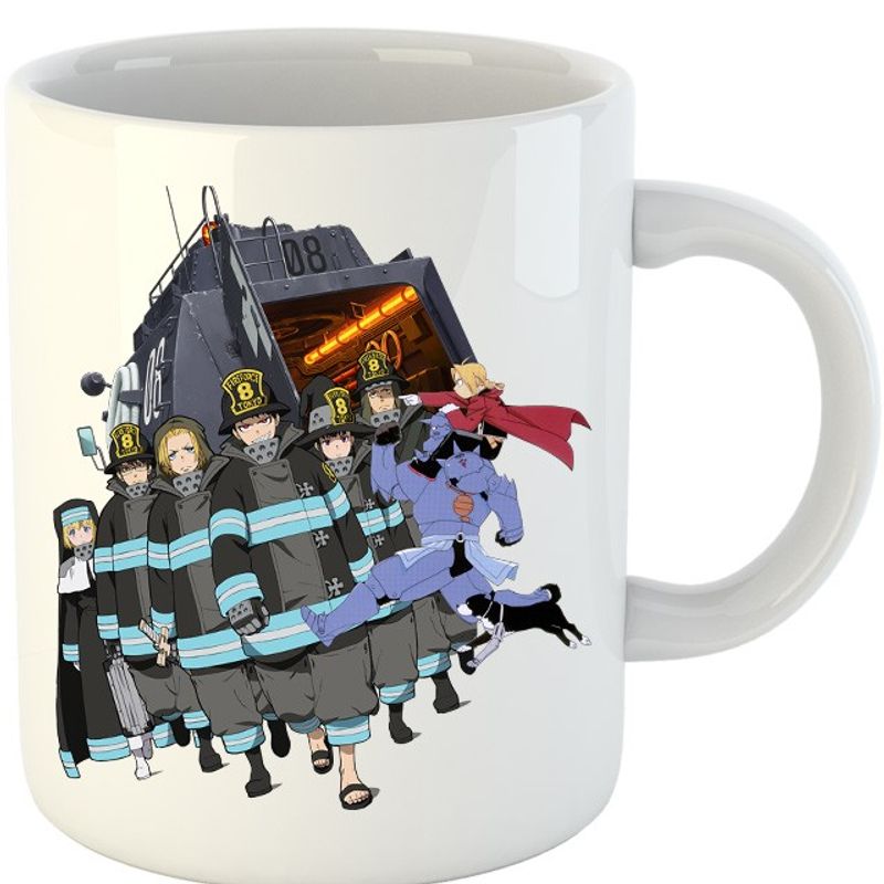 Casa si Gradina - Bucatarie si vesela - Cani si pahare - Cani si cesti - Cana Fire Force All Team Otaku, alba,  330 ml - Infinity.ro