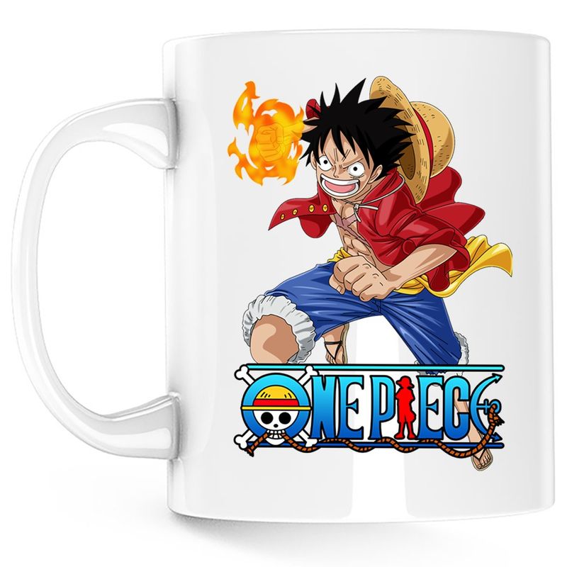 Casa si Gradina - Bucatarie si vesela - Cani si pahare - Cani si cesti - Cana Eiichiro Oda One Piece Monkey D Luffy Pirate Captain, alba, 330 ml - Infinity.ro