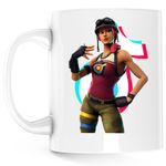 Casa si Gradina - Bucatarie si vesela - Cani si pahare - Cani si cesti - Cana Bullseye Fortnite Tiktok Batle Royale, alba, 330 ml - Infinity.ro