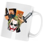Casa si Gradina - Bucatarie si vesela - Cani si pahare - Cani si cesti - Cana Joker Minecraft Gamer Steve Alex, alba, 330 ml - Infinity.ro