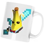 Casa si Gradina - Bucatarie si vesela - Cani si pahare - Cani si cesti - Cana Agent Peely Fortnite Sabie Diamant Minecraft, alba, 330 ml - Infinity.ro