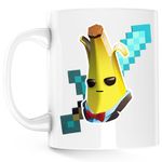 Casa si Gradina - Bucatarie si vesela - Cani si pahare - Cani si cesti - Cana Agent Peely Fortnite Sabie Diamant Minecraft, alba, 330 ml - Infinity.ro