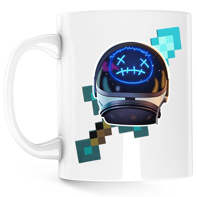 Casa si Gradina - Bucatarie si vesela - Cani si pahare - Cani si cesti - Cana Astro Jack Fortnite Minecraft Diamond, alba, 330 ml - Infinity.ro