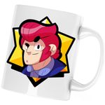 Casa si Gradina - Bucatarie si vesela - Cani si pahare - Cani si cesti - Cana Colt Face Brawl Stars, alba, 330 ml - Infinity.ro