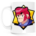 Casa si Gradina - Bucatarie si vesela - Cani si pahare - Cani si cesti - Cana Colt Face Brawl Stars, alba, 330 ml - Infinity.ro
