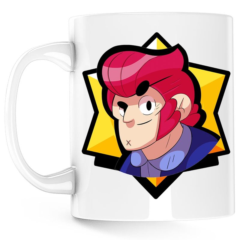 Casa si Gradina - Bucatarie si vesela - Cani si pahare - Cani si cesti - Cana Colt Face Brawl Stars, alba, 330 ml - Infinity.ro