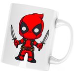 Casa si Gradina - Bucatarie si vesela - Cani si pahare - Cani si cesti - Cana Deadpool Baby Karate Ninja, alba, 330 ml - Infinity.ro