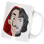 Casa si Gradina - Bucatarie si vesela - Cani si pahare - Cani si cesti - Cana La Casa de Papel Tokyo Bella Ciao, alba, 330 ml - Infinity.ro