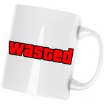 Casa si Gradina - Bucatarie si vesela - Cani si pahare - Cani si cesti - Cana Wasted GTA V, alba, 330 ml - Infinity.ro