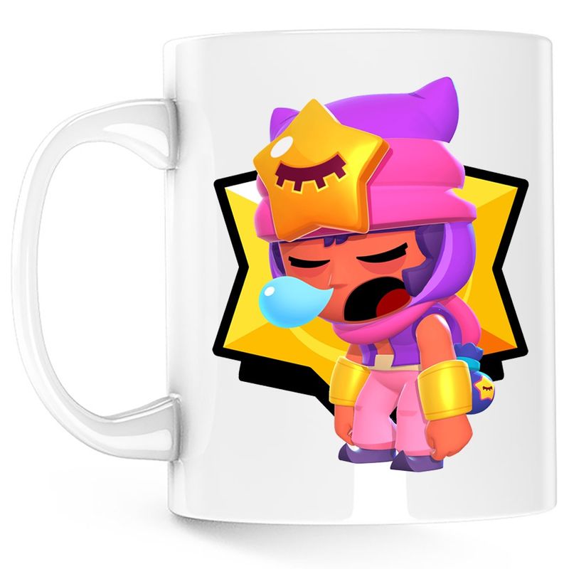 Casa si Gradina - Bucatarie si vesela - Cani si pahare - Cani si cesti - Cana Sandy Brawl Stars, alba, 330 ml - Infinity.ro