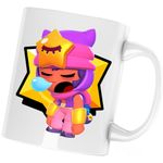 Casa si Gradina - Bucatarie si vesela - Cani si pahare - Cani si cesti - Cana Sandy Brawl Stars, alba, 330 ml - Infinity.ro