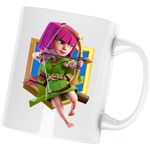 Casa si Gradina - Bucatarie si vesela - Cani si pahare - Cani si cesti - Cana Archer Clash Royale Minecraft GTA, alba, 330 ml - Infinity.ro