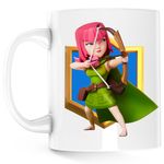 Casa si Gradina - Bucatarie si vesela - Cani si pahare - Cani si cesti - Cana Archer Clash Royale Minecraft, alba, 330 ml - Infinity.ro
