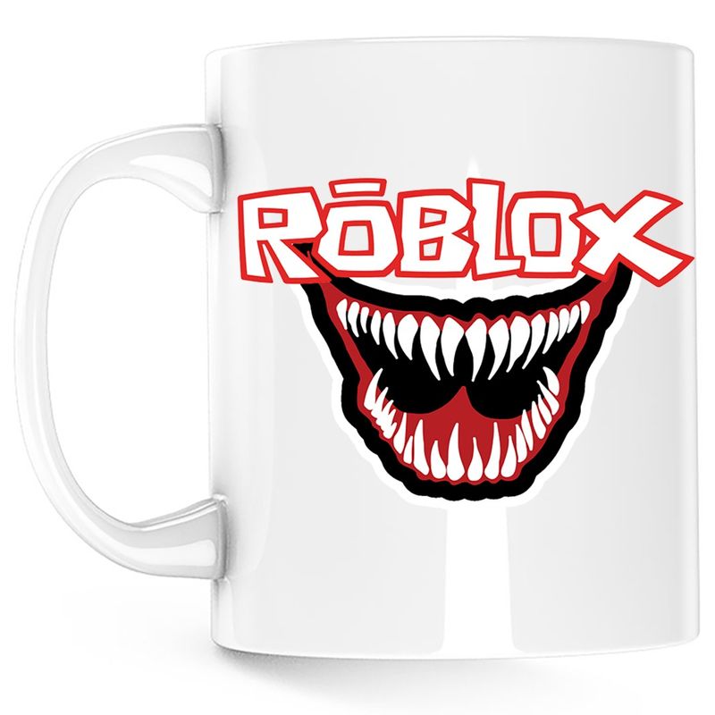 Casa si Gradina - Bucatarie si vesela - Cani si pahare - Cani si cesti - Cana Venom Roblox SuperHero Smile, alba, 330 ml - Infinity.ro