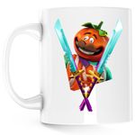 Casa si Gradina - Bucatarie si vesela - Cani si pahare - Cani si cesti - Cana Tomato Fortnite Light Knives Epic Blades, alba, 330 ml - Infinity.ro