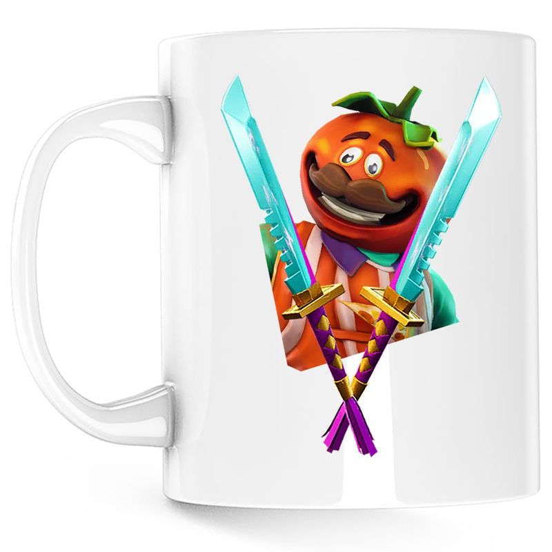 Casa si Gradina - Bucatarie si vesela - Cani si pahare - Cani si cesti - Cana Tomato Fortnite Light Knives Epic Blades, alba, 330 ml - Infinity.ro