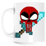 Casa si Gradina - Bucatarie si vesela - Cani si pahare - Cani si cesti - Cana Deadpool Reaper Minecraft Sword Diamond, alba, 330 ml - Infinity.ro