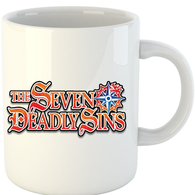 Casa si Gradina - Bucatarie si vesela - Cani si pahare - Cani si cesti - Cana Seven Deadly Sins Logo Super Powers Shonen, alba,  330 ml - Infinity.ro